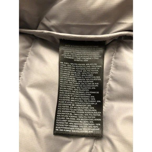 The North Face Women Flare 2 II Puffer 550 Down Packable Jacket Grey Large New - Picture 3 of 7